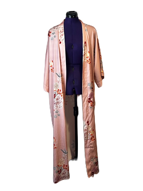 Other - Light Pink Floral Satin Duster Robe